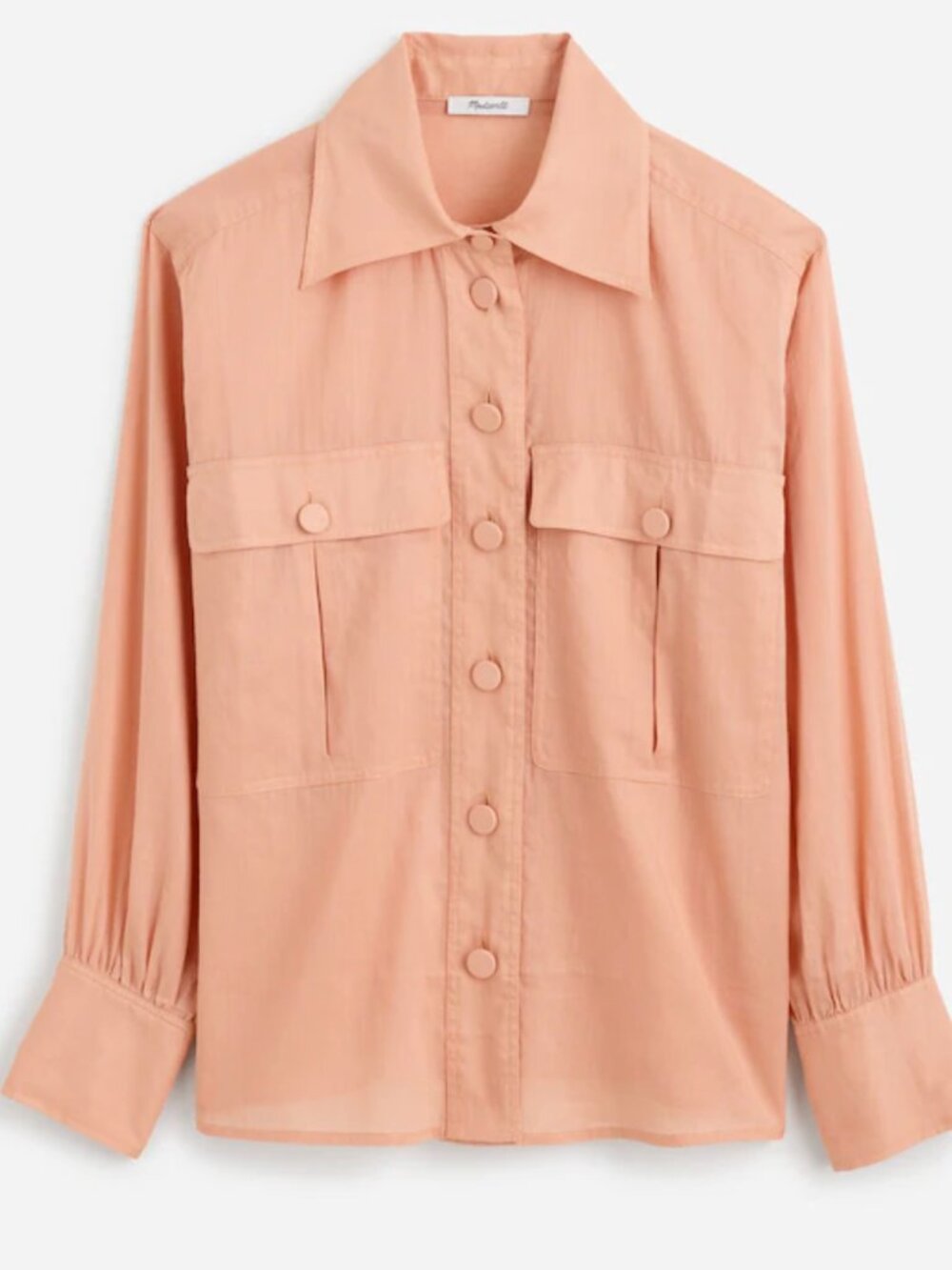 NWT Madewell Utility-Pocket Button-Up Shirt in Antique Coral